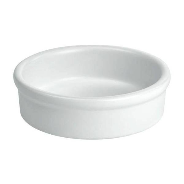 PLAT ROND BLANC 21X5CM SOLIDE POUR MANIFESTATION 